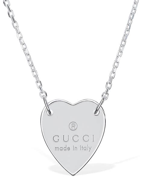 collana gucci con cuore|Collane Argento Eleganti .